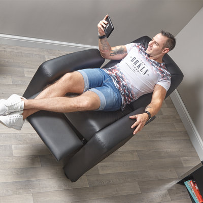 X-Rocker Premier 4.1 Recliner Arm Chair with Wireless Bluetooth Audio and Footrest - BLACK