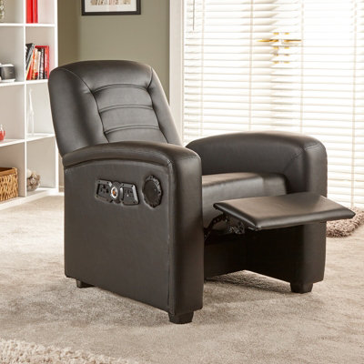 X-Rocker Premier 4.1 Recliner Arm Chair with Wireless Bluetooth Audio and Footrest - BLACK
