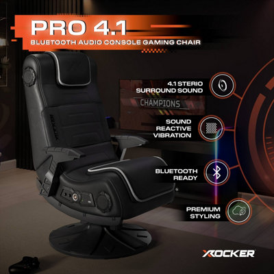 X Rocker Pro 4.1 Bluetooth Audio Console Gaming Chair - Black