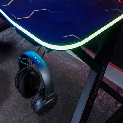 X Rocker Pulsar Max RGB Gaming Desk with LED Lights App Controlled