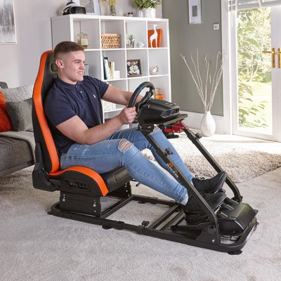 X-Rocker Racing Rig Wheel Stand, Adjustable Racing Simulator Cockpit Driving Gaming