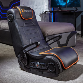 X Rocker Sentinel 4.1 Floor Gaming chair Wireless BT Audio Faux Leather Black