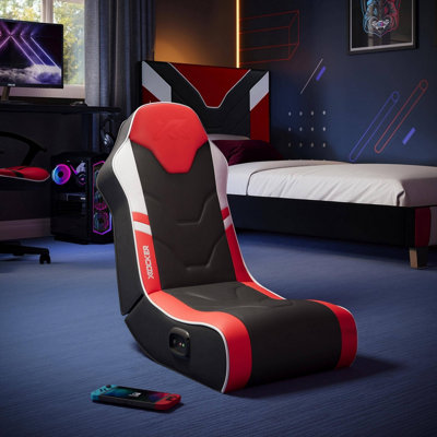 X Rocker Shadow 2.0 Audio Floor Rocker Gaming Chair for Kids - Red and ...