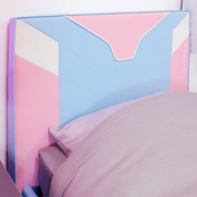 X Rocker Single Gaming Bed in a Box Bubblegum Pink Girls Faux Leather 3ft Cerberus DIY at B Q