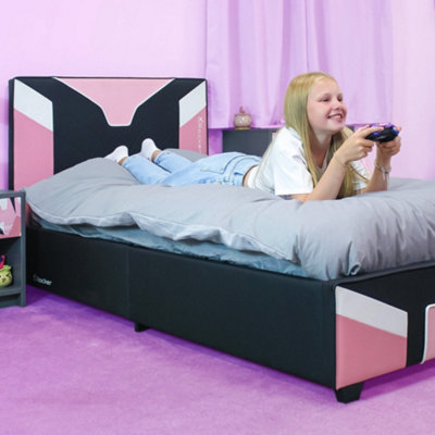 X Rocker Single Gaming Bed in a Box PU Leather Single 3ft Frame