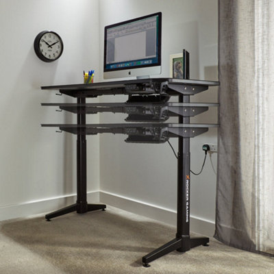 X-Rocker Stratos Electric Standing Desk Height Adjustable Sit Stand ...