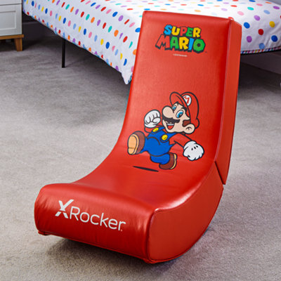 X-Rocker Super Mario Gaming chair Kids Folding Floor Rocking Seat Red X Rocker Nintendo