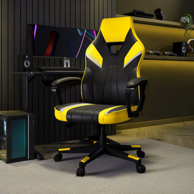 X Rocker Tempest Ergonomic PC Office Gaming Chair - Yellow