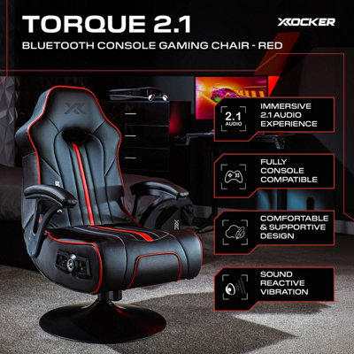 gaming chair with bluetooth and vibration X Rocker PlayStation Legend 2.1 Pedestal Gaming Chair Vibration & Blue –  iGeek Megastore