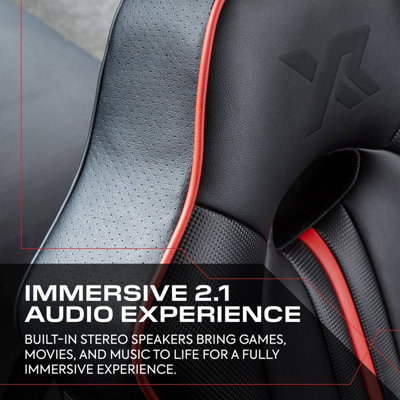 X Rocker Torque 2.1 Audio Console Gaming Chair - Black / Red