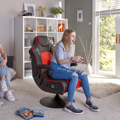 X-Rocker Torque 2.1 Gaming chair Wireless Bluetooth Audio PU Leather ...
