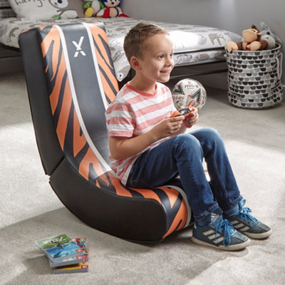 X Rocker Video Gaming chair for Kids Floor Rocking Seat PU Leather