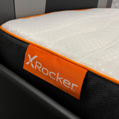 X-Rocker X-Cool Medium Firm Hypoallergenic Single Foam Mattress 3ft for Gaming Beds - WHITE / ORANGE