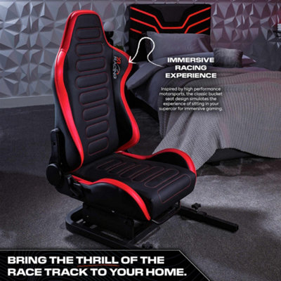 X Rocker XR Racing Chicane Racing Sim Cockpit Gaming Chair - Black / Red