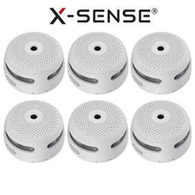 X-Sense Photoelectric Smoke Alarm with 10 Year Sealed Battery - 6 Pack