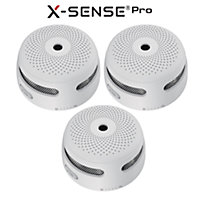 X-Sense Pro Smart Smoke Alarm - Wireless & Interconnectable with 5 Year Replaceable Battery: 3 Pack