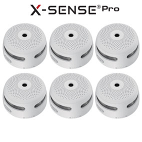 X-Sense Pro Smart Smoke Alarm - Wireless & Interconnectable with 5 Year Replaceable Battery: 6 Pack