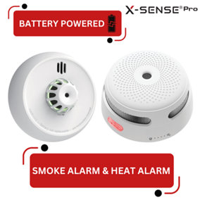 X-Sense Smart Smoke Detector & Heat Alarm Home Fire Safety Kit