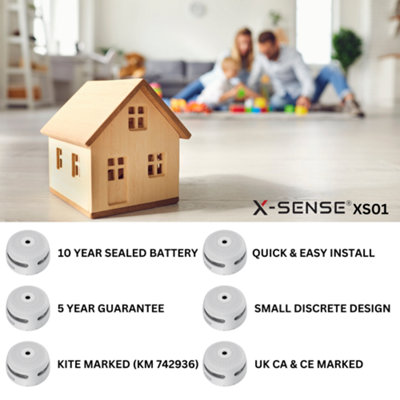 X-Sense Smoke Alarm Photoelectric with 10 Year Sealed Battery - Single Pack