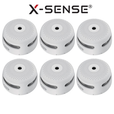 X-Sense Smoke Alarms Photoelectric with 10 Year Sealed Battery - 6 Pack