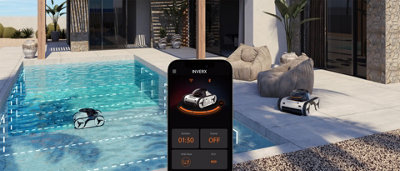X-Warrior Robotic Pool Cleaner Cordless Floor, Wall and Waterline Swimming Pool Cleaner X80 pools up to 70m2