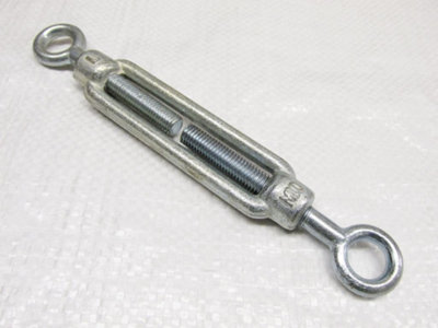 x1 M6 Galvanised Forged Straining Screw Eye Eye - Caravan Turnbuckle Open Body