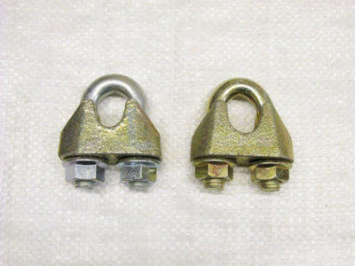 x2 34MM DIN1142 Wire Rope Grips Zinc Plated - Cable Clamp Fixing Bulldog Lifting