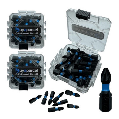 X2 BAP 25PC Impact Torsion PZ2 Pozi 2 Screwdriver Set Drill Bits Impact ...