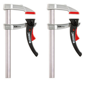 x2 Bessey KliKlamp Quick Release Ratchet F Clamps Light and Strong KLI 120/80