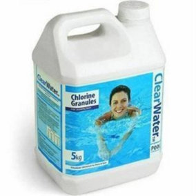 X2 Clearwater 5kg Chlorine Granules for Pools Spas and Hot Tub