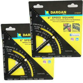 x2 Dargan 6 Inch 150mm Carpenters Speed Roofers Squares Roofing Tool CT40/DT