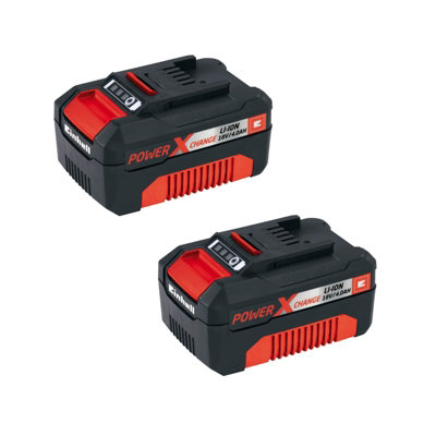 x2 Einhell Ozito Power X Change 18v Lithium Ion 4.0ah Battery PX-BAT4  4511396