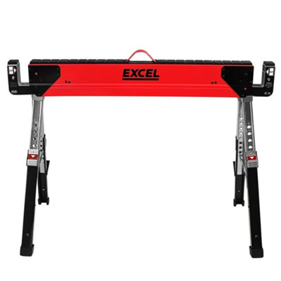 X2 Excel Twin Pack 6288 Heavy Duty Steel Folding Saw Horse Adjustable Leg 1178kg - 3