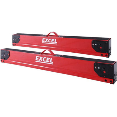 X2 Excel Twin Pack 8502 Heavy Duty Steel Folding Saw Horse Easy Carry 1000kg - 6