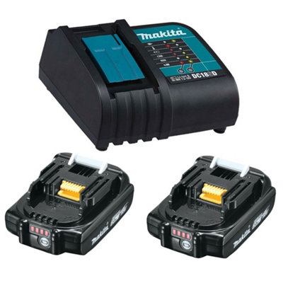 X2 Genuine Makita 18V 2.0Ah LXT Lithium Battery BL1820 + DC18SD 240v Charger
