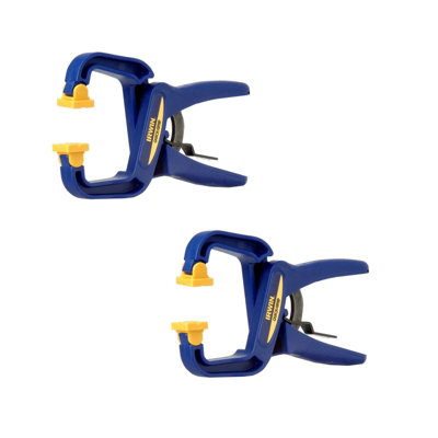 X2 Irwin Quick Grip 38mm 1 1/2 Inch Handi Clamps 20kg Non Marking Q/G59100