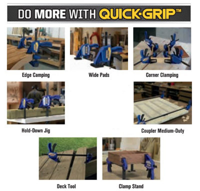 x2 Irwin Quick Grip Quick Change Medium Duty 600mm 24 Inch Bar Clamp Q/G524QCN