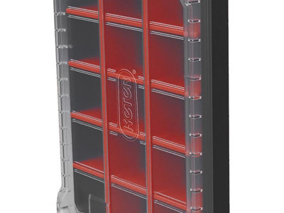 x2 Keter Stack N Roll Organiser Half Footprint Tool Box Case KETSNRHORG 253381