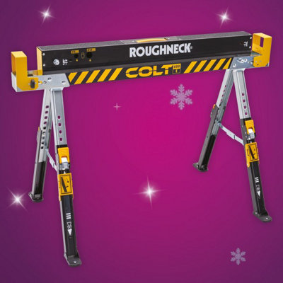 X2 Roughneck Colt Adjustable 1178kg Capacity Sawhorses Trestles XMS24HORSE PAIR - 3
