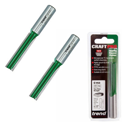 X2 Trend C153X1/2TC C153 1/2 TCT Two Flute Kitchen Worktop Cutter 12.7 x 50.0mm