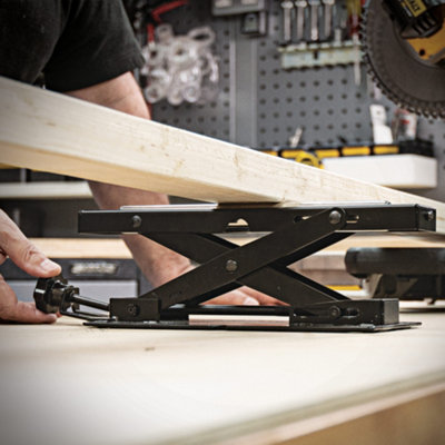 x2 Trend R/STAND/A Adjustable Benchtop Mitre Saw Roller Stand Material Support - 9