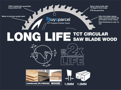 X3 BAP Trade Pro Circular Saw Blade 165mm X 20 40 Teeth Carbide Tipped Long Life - 9