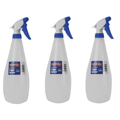 x3 Faithfull 1L Spray Bottle Adjustable Nozzle Plant Mister Jet ...
