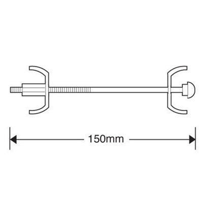 x3 Kitchen Worktop Joining Bolts 150mm Panel Butt Connectors Worktop Clamps