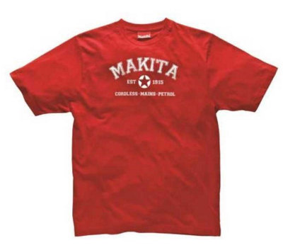 X3 Makita Red Grey Crew Neck L T Shirt Official Merchandise EST