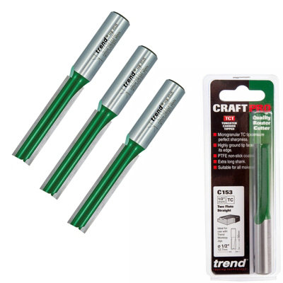 X3 Trend C153X1/2TC C153 1/2 TCT Two Flute Kitchen Worktop Cutter 12.7 x 50.0mm