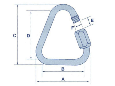 X4 12MM Zinc Plated Delta Shape Quick Links - Maillon Triangle Webbing Triangular
