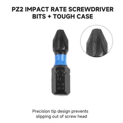X4 BAP 25PC Impact Torsion PZ2 Pozi 2 Screwdriver Set Drill Bits Impact Driver - 3