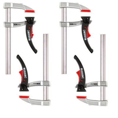 x4 Bessey KliKlamp Quick Release Ratchet F Clamps Light and Strong KLI 120/80 DIY at B&Q