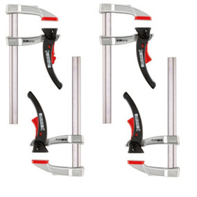 x4 Bessey KliKlamp Quick Release Ratchet F Clamps Light and Strong KLI 120/80